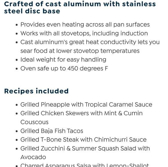 Curtis stone cast 11" aluminum grill pan - Picture 7 of 9